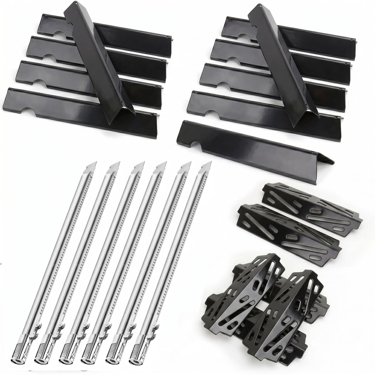 Porcelain-Enameled Flavorizer Bars, Heat Deflectors & Burners Set for Weber Genesis II E-610/S-610 and LX E-640/S-640 (2017 & Newer)