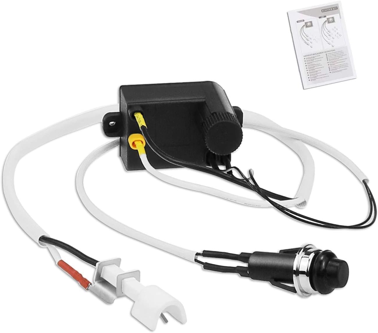 7642 Grill Igniter Kit for Weber Spirit 310 & 210 Gas Grill Models with Up Front Controls(Model 2013 and Newer) Barbecue Grill Igniter Kit for E-210,S-210,E-310, SP-310 Igniter Button Replacement Part