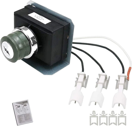 7628 Grill Igniter Kit for Weber Genesis 310, Genesis 320 Gas Grills with Front Mounted Control (2011 - 2016), Electronic Igniter Kit for Weber Genesis 300 Series