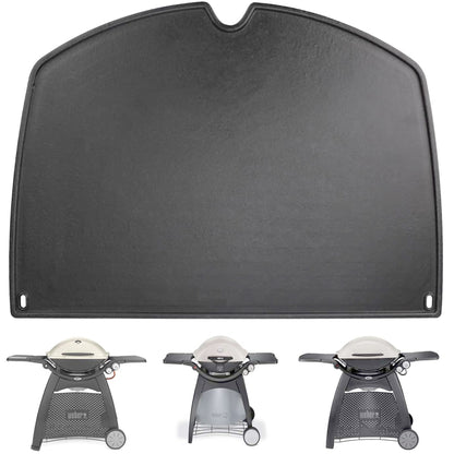 6506, 45.3 x 31.6 cm Gusseiserne Grillplatte für Weber Q300, Q320, Q3000, Q3100, Q3200 Gasgrills, Weber Q 300/3000 Serie Grillplatte, Weber Gasgrill Zubehör