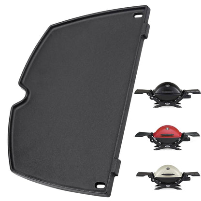 6559, 38,9 x 27,5 cm Gusseiserne Grillplatte für Weber Q200, Q220, Q240, Q260, Q2000, Q2200, Q2400 Serie Gasgrills, Weber Q 200/2000 Serie Grillplatte