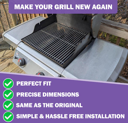 66801 / 66094 Grillroste für Weber Genesis II 200 & Genesis II LX 200 Series Grills E-210, LX S-240 & LX E-240 Gasgrills (2017 und neuer), Weber Grill Ersatzteile, Edelstahl