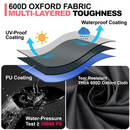 7106 BBQ Grill Cover for Weber Spirit 200, Spirit 300, Spirit II 200, Genesis Silver A/B & More, 600D Oxford Fabric, Heavy Duty & Waterproof, PU Cover for Weber E310, E315, E330 Gas Grills (132 L x 66 W x 109 H cm)