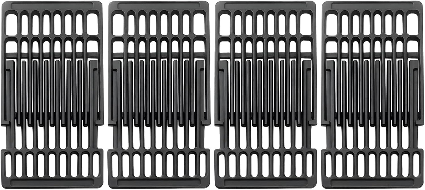 Adjustable Cast Iron Grill Grates – Universal Replacement Grill Grids 15 cm & 20 cm Sets, Extendable Cooking Grates for Landmann, Outback, Cosmo Grill & More