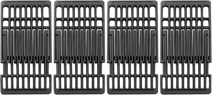 Adjustable Cast Iron Grill Grates – Universal Replacement Grill Grids 15 cm & 20 cm Sets, Extendable Cooking Grates for Landmann, Outback, Cosmo Grill & More