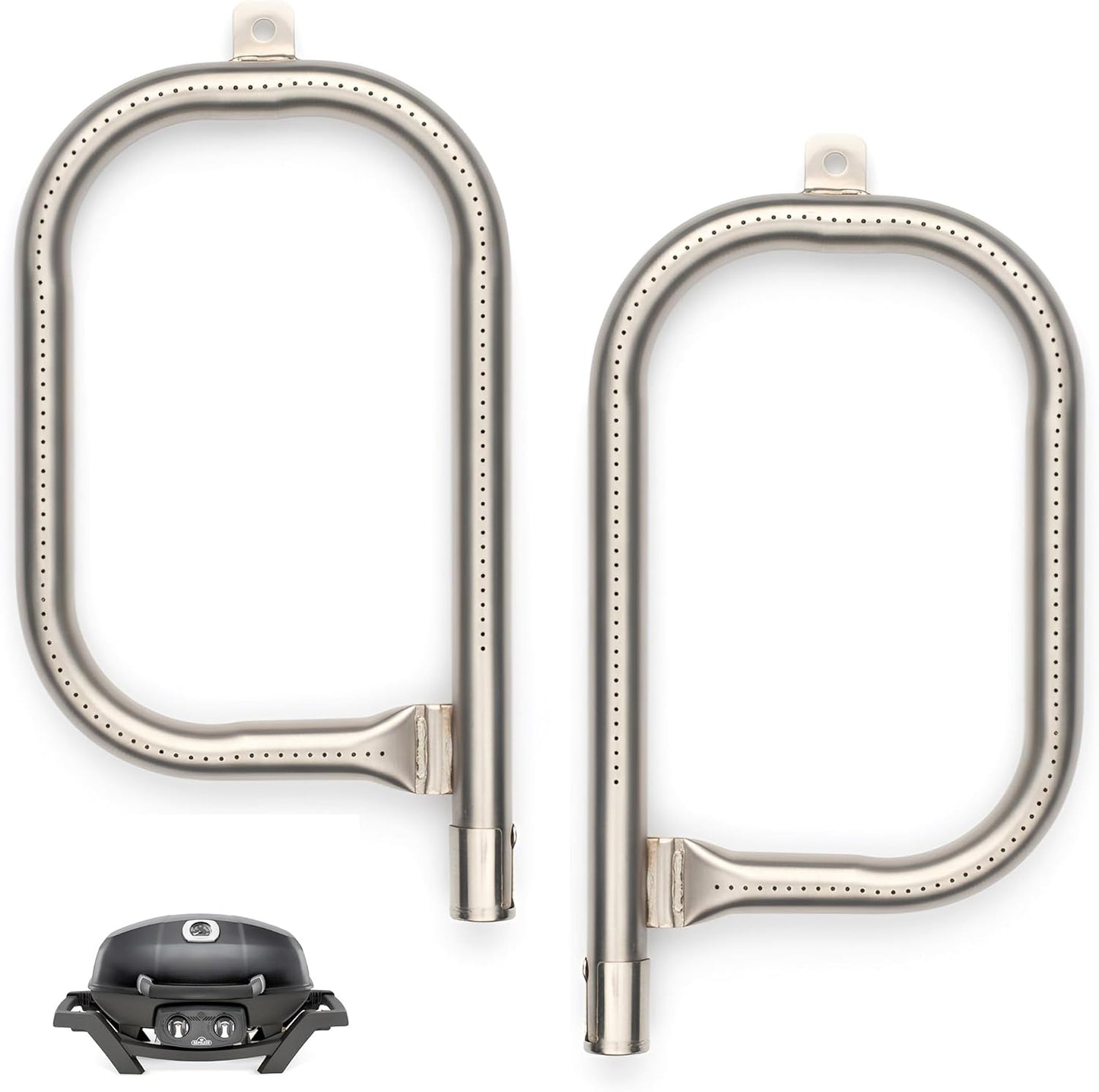 Stainless Steel Burners for Napoleon TravelQ 285 Series Grills (PRO285, TQ285X), 2-Pack