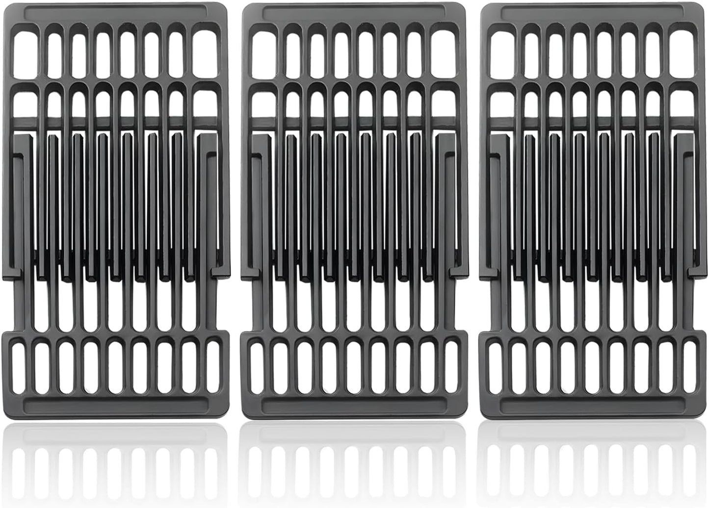 Adjustable Cast Iron Grill Grates – Universal Replacement Grill Grids 15 cm & 20 cm Sets, Extendable Cooking Grates for Landmann, Outback, Cosmo Grill & More