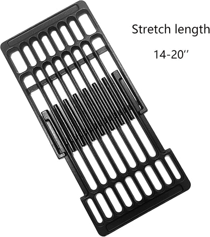 Adjustable Cast Iron Grill Grates – Universal Replacement Grill Grids 15 cm & 20 cm Sets, Extendable Cooking Grates for Landmann, Outback, Cosmo Grill & More