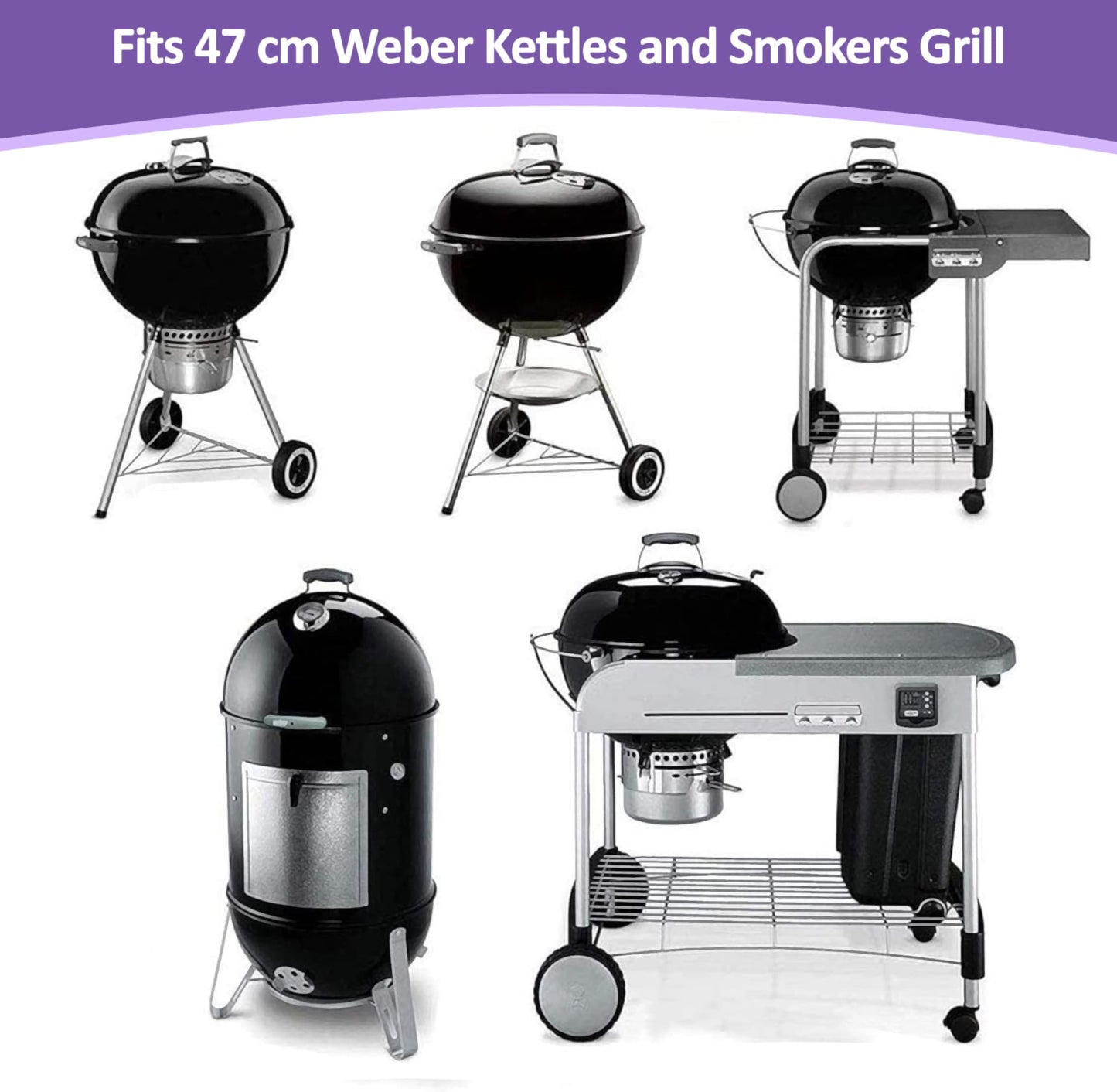 7432 Grillrost für Weber 47 cm runde Kohlegrills (Bar B-Kettle, Smokey Mountain Cooker Smoker und One-Touch Grill), 44,5 cm, Weber Kohlegrill Ersatzteile