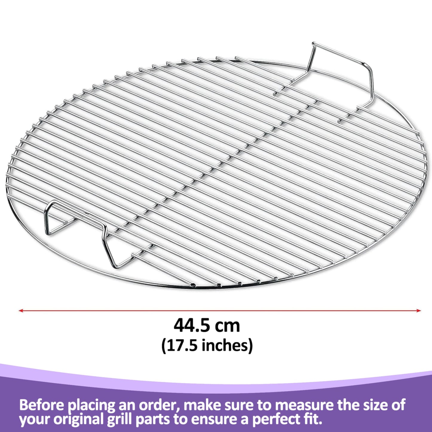7432 Grillrost für Weber 47 cm runde Kohlegrills (Bar B-Kettle, Smokey Mountain Cooker Smoker und One-Touch Grill), 44,5 cm, Weber Kohlegrill Ersatzteile