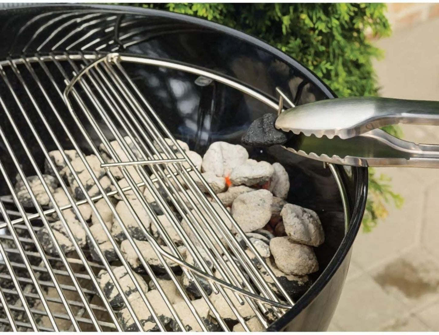 7436 Grillrost (mit Scharnier) für Weber One-Touch, Performer und Bar-B-Kettle Serie Kohlegrills, 54,6 cm, Edelstahl