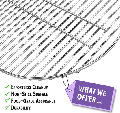 7441 Kohlerost für 57 cm runde Weber Kohlegrills (One-Touch Silver, Kettle Grills, Bar B kettle, Master Touch und One-Touch Grills), 43 cm, Edelstahl