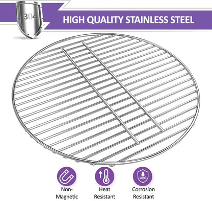 7441 Kohlerost für 57 cm runde Weber Kohlegrills (One-Touch Silver, Kettle Grills, Bar B kettle, Master Touch und One-Touch Grills), 43 cm, Edelstahl