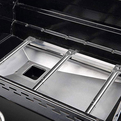 Set of 4 Adjustable Porcelain Steel Burner Covers / Flavorizer Bars, and Stainless-Steel Burners (2.54 cm Diameter) for BBQ Gas Grills, Universal-Fit Parts