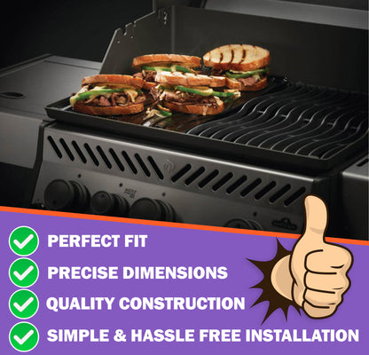 Wendbare Gusseisen vfür Napoleon Rogue 425/525/625, Freestyle 365/425 – Ersatz Grillzubehör 56426