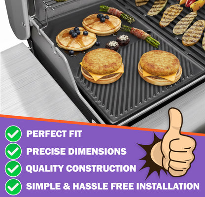 Flat Griddle for Weber Genesis II 400 & LX 400 (E-410, E-415, E-435, S-410, E-440) – Cast Iron 66089/66097