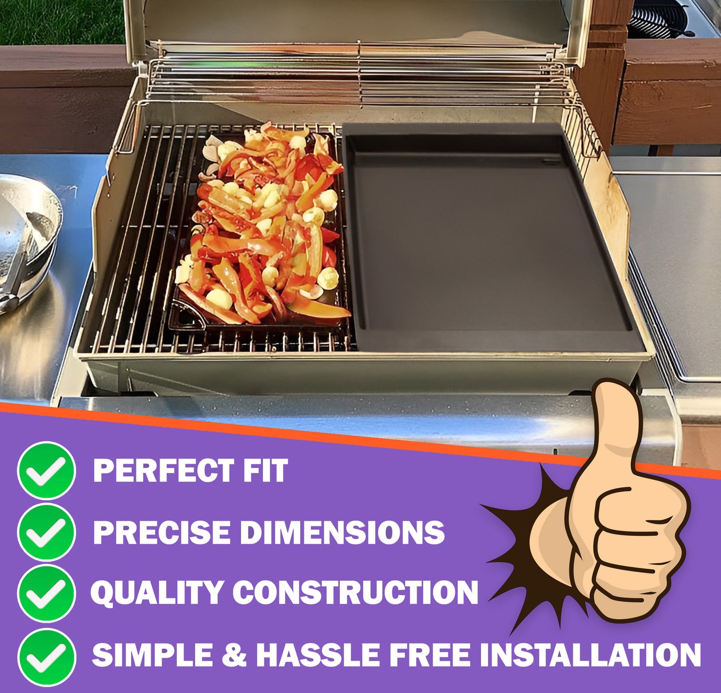 Cast Iron Deep Griddle for Weber Genesis 300 Series (2007-2016) –  Fits E-310, E-320, E-330 & More | Replaces 7566