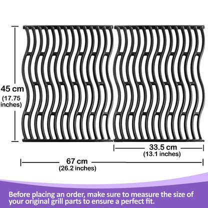 Replacement Grill Grates for Napoleon Prestige 500 & Prestige PRO 500 – Cast Iron, 2-Pack