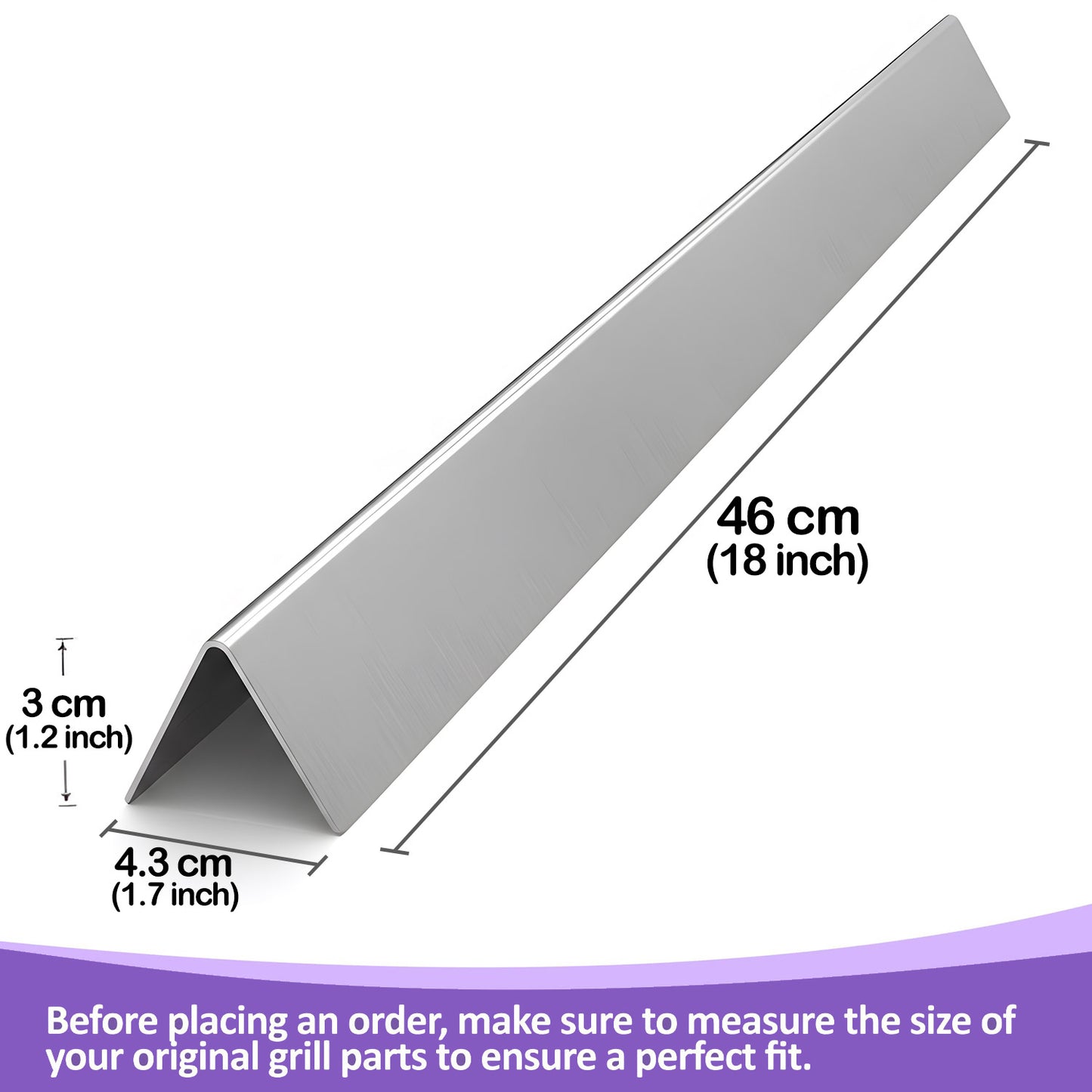Stainless Steel Flavorizer Bars for Weber Summit 600 Series (E-640/S-640, E-650/S-650, E-660/S-660, E-670/S-670), Replacement for Weber 67670 - 12 Pack