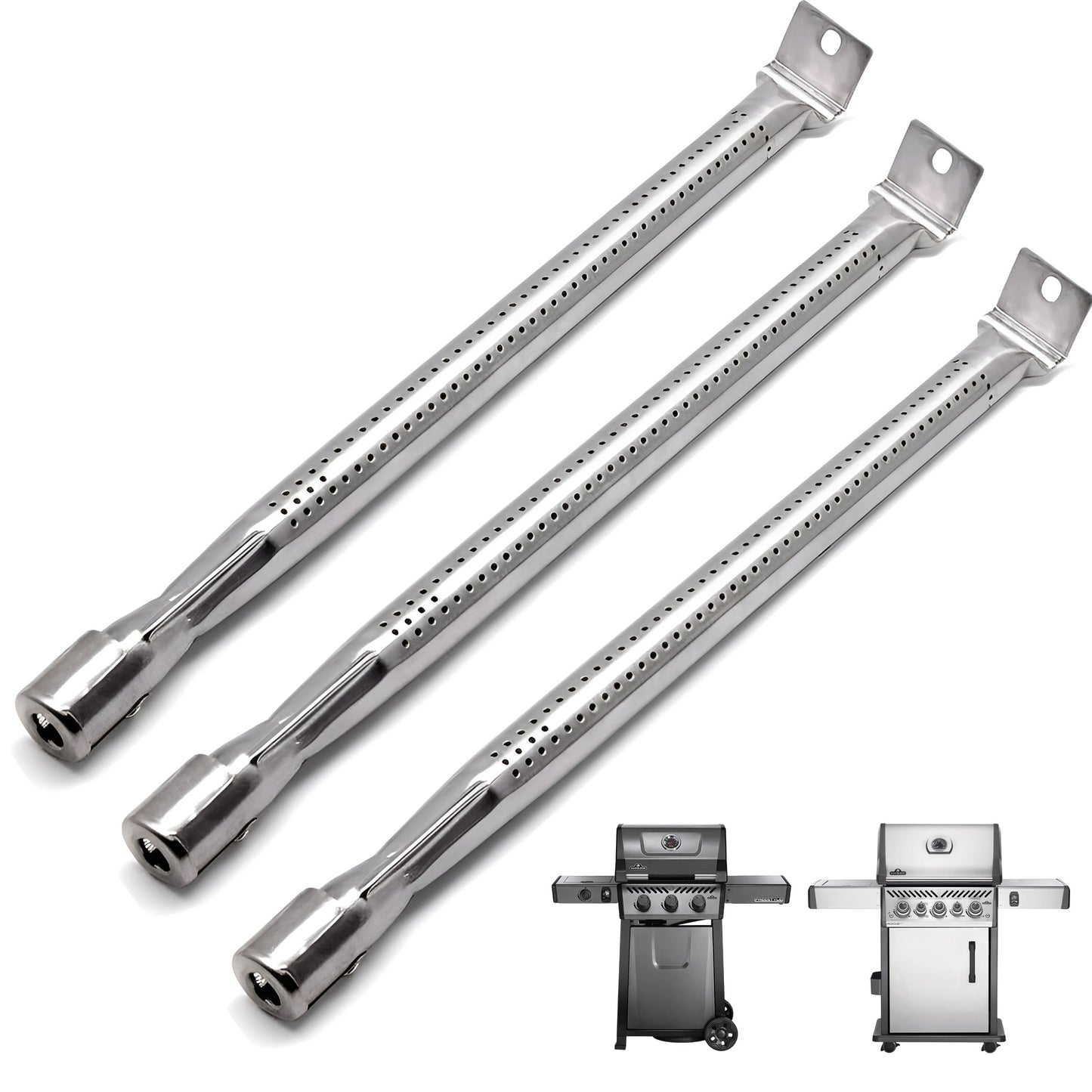 3er-Set Ersatz Grill Brenner für NAPOLEON Freestyle 365, Legend 365 & Rogue 425 Serie Grills, aus Edelstahl