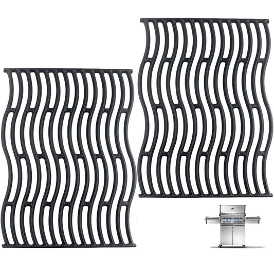 Replacement Grill Grates for Napoleon Prestige 500 & Prestige PRO 500 – Cast Iron, 2-Pack