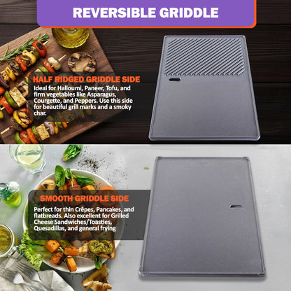 Gusseisen-Grillplatte für Weber Spirit 300 & Spirit II 300 Serie, Spirit 700/900, Genesis Silver/Gold/Platinum B/C, Genesis 1000–5000 Gasgrills (ersetzt 7598)