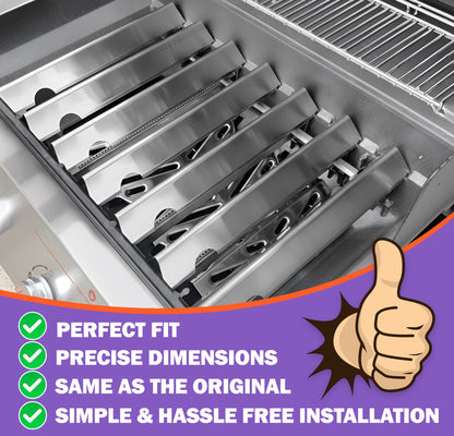 7-Pack Stainless Steel Flavorizer Bars for Weber Genesis II 400 & Genesis 400 Series Grills (E-410/S-410, E-425, E-435/S-435, S-440), Replaces Weber 66033 / 66797