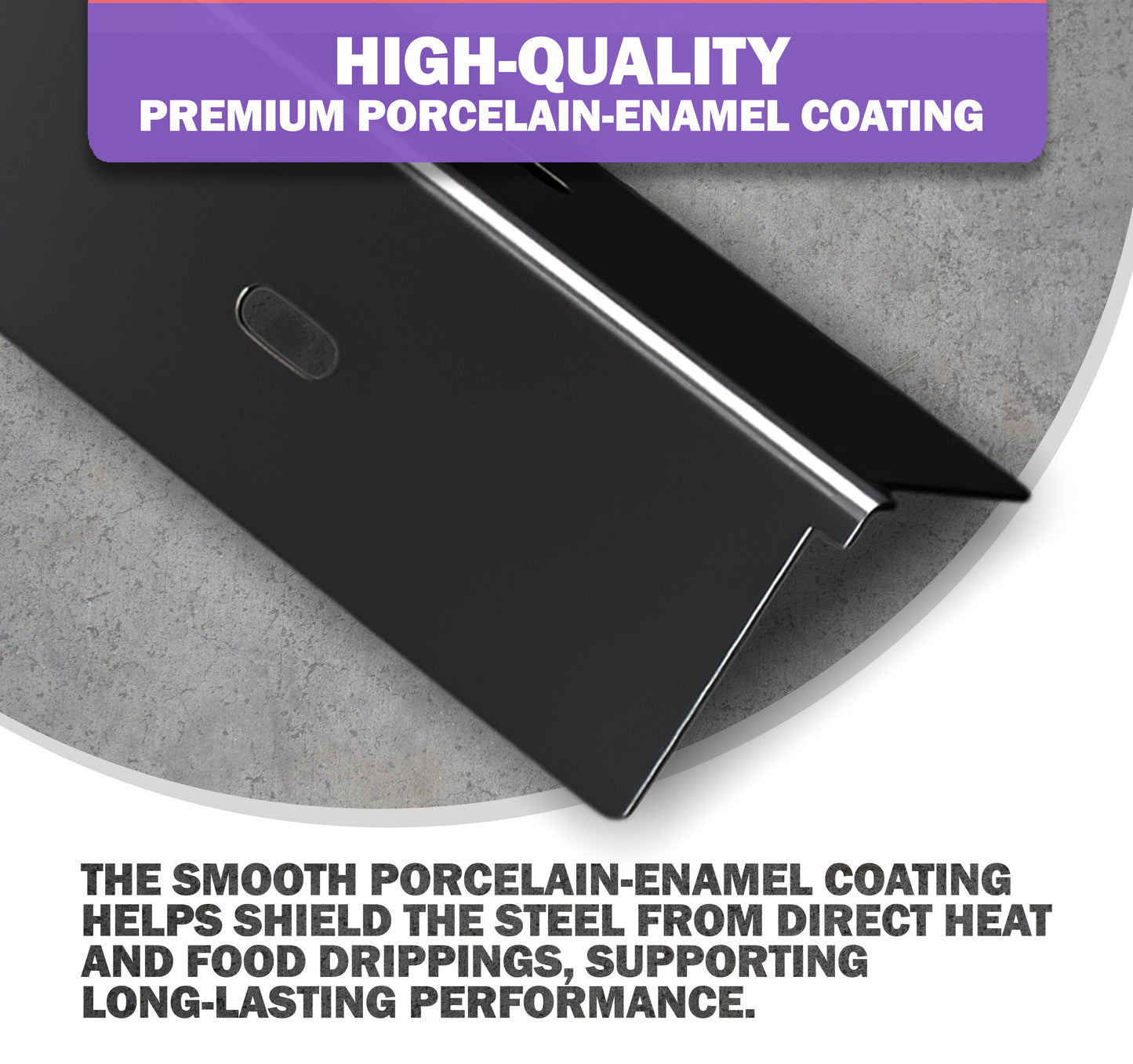 3-Pack Replacement Sear Plates for Napoleon Freestyle 365, Legend 365 & Rogue 365(XT) Grills, Porcelain-Enameled Steel