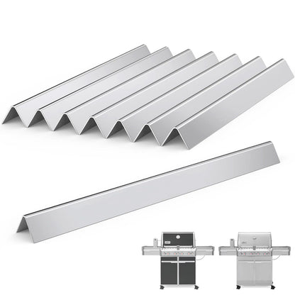 Stainless Steel Flavorizer Bars for Weber Summit 400 Series (E-440/S-440, E-450/S-450, E-460/S-460, E-470/S-470), Replacement for Weber 67668 - 8 Pack
