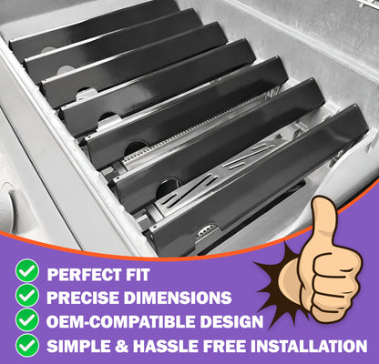 66033 Flavorizer Bars (Brennerschutz) für Weber GS4 Genesis II 400 / LX 400 Serie E-410/ S-410/ SE-410/ E-435 / S-435/ LX E/S-440 Gasgrills, Porzellan-emaillierter Stahl