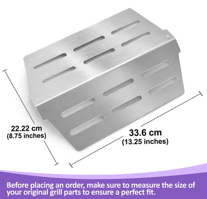 Stainless Steel Heat Deflectors for Weber Genesis 300 Series Gas Grills (E-310 / E-320 / E-330) – Replaces 7622 / 65505