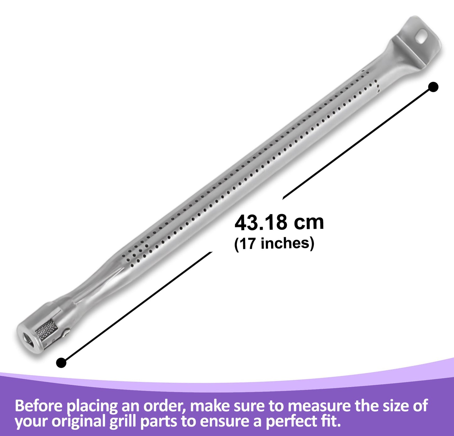 3er-Set Ersatz Grill Brenner für NAPOLEON Freestyle 365, Legend 365 & Rogue 425 Serie Grills, aus Edelstahl