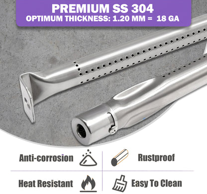 3er-Set Ersatz Grill Brenner für NAPOLEON Freestyle 365, Legend 365 & Rogue 425 Serie Grills, aus Edelstahl