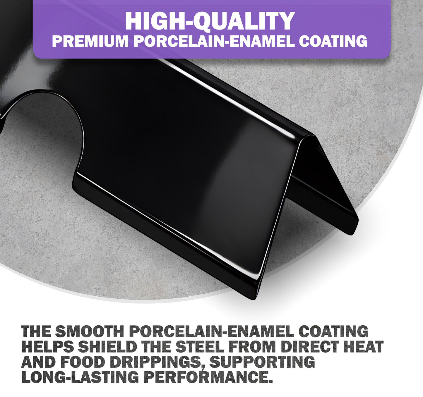 66033 Flavorizer Bars (Brennerschutz) für Weber GS4 Genesis II 400 / LX 400 Serie E-410/ S-410/ SE-410/ E-435 / S-435/ LX E/S-440 Gasgrills, Porzellan-emaillierter Stahl