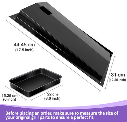 69804 Grease Tray with Grease Cup for Weber Spirit 300 Series Grills (E310/ E320/ S310/ S320) , 44.5 cm x 31cm Replacement Drip Tray