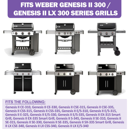 67489 67491 66074 Grillbrennerrohre für Weber Genesis II & II LX 300 Serie, Ersatzteile für Weber GS4 Genesis 2 E-310/E-330/S-310/E-315/S-335/S-345 & mehr, Weber Ersatzteile, 49,5 cm