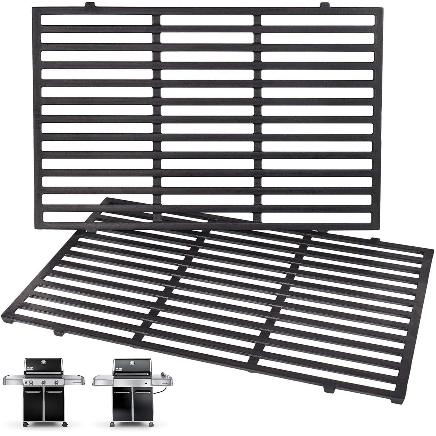 7524 Grill Grates for Weber Genesis 300 Series, Fits E-310/E-320/E-330/S-310/S-320/S-330), Cast Iron