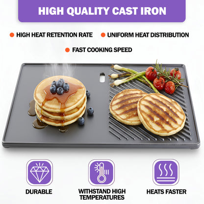 7599 Cast Iron Flat Griddle for Weber Genesis II 300 & 600 Series Grills, Fits E-310, E-335, E-610, Weber Genesis Grill Accessory