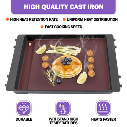 Cast Iron Deep Griddle for Weber Genesis 300 Series (2007-2016) –  Fits E-310, E-320, E-330 & More | Replaces 7566
