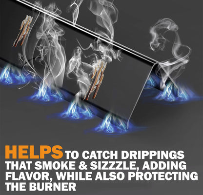 66033 Flavorizer Bars (Brennerschutz) für Weber GS4 Genesis II 400 / LX 400 Serie E-410/ S-410/ SE-410/ E-435 / S-435/ LX E/S-440 Gasgrills, Porzellan-emaillierter Stahl