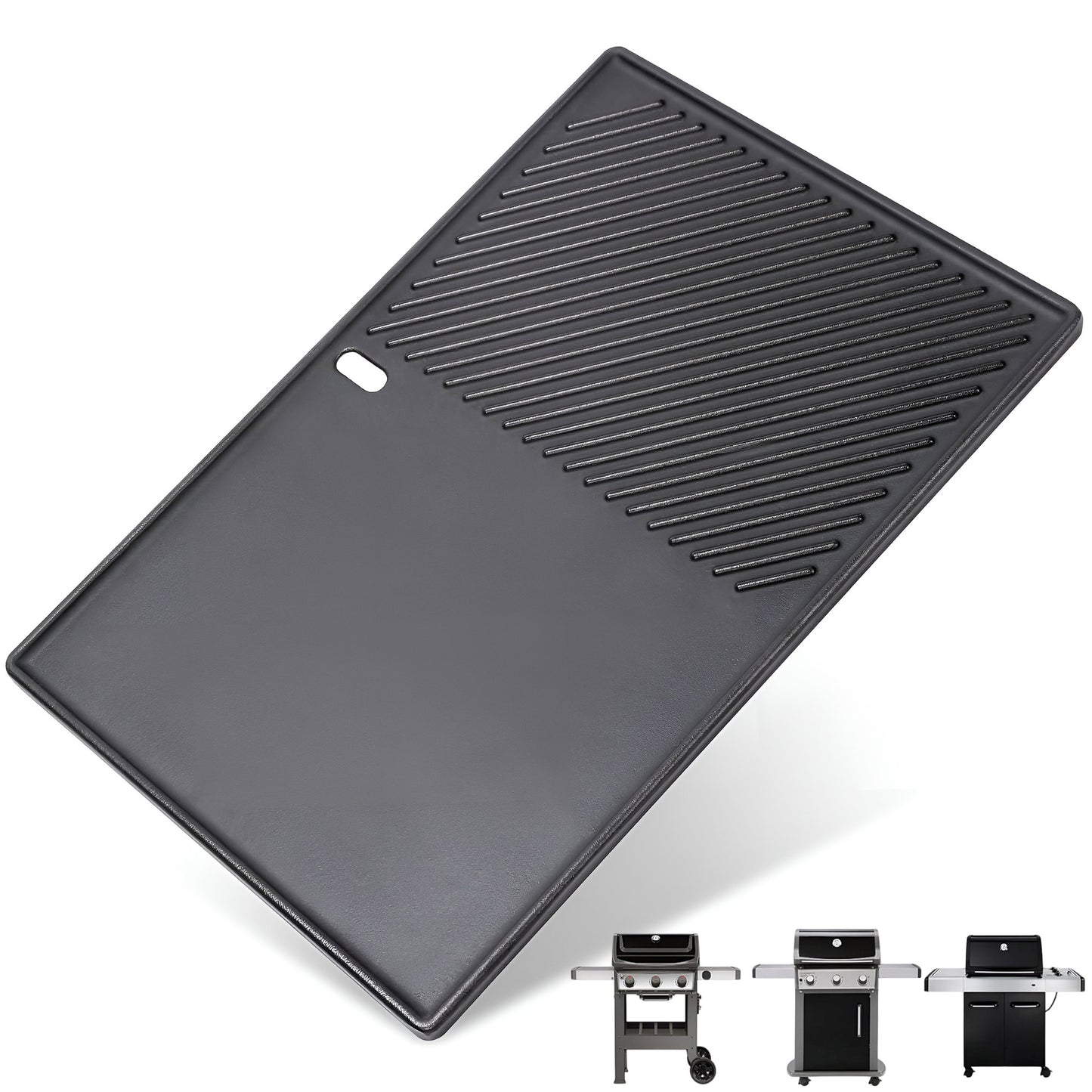 Gusseisen-Grillplatte für Weber Spirit 300 & Spirit II 300 Serie, Spirit 700/900, Genesis Silver/Gold/Platinum B/C, Genesis 1000–5000 Gasgrills (ersetzt 7598)
