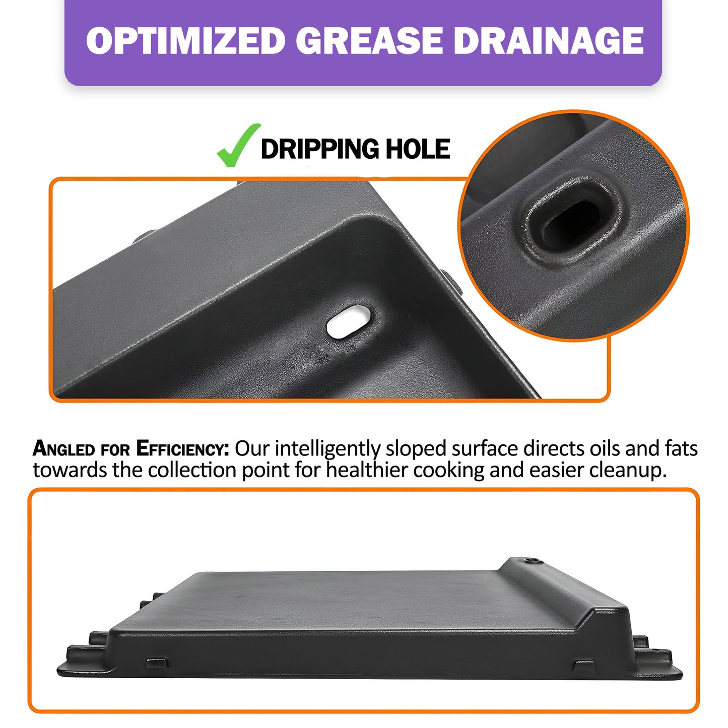 Cast Iron Deep Griddle for Weber Genesis 300 Series (2007-2016) –  Fits E-310, E-320, E-330 & More | Replaces 7566