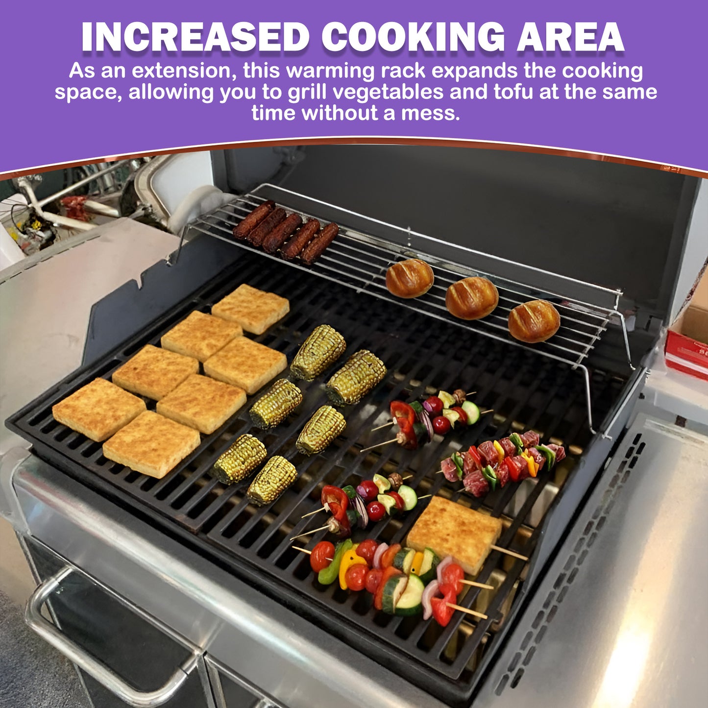 65054 Warming Rack for Weber Genesis 300 Series Grills (E-310, E-320, E-330, S-310, S-320, S-330) Stainless Steel