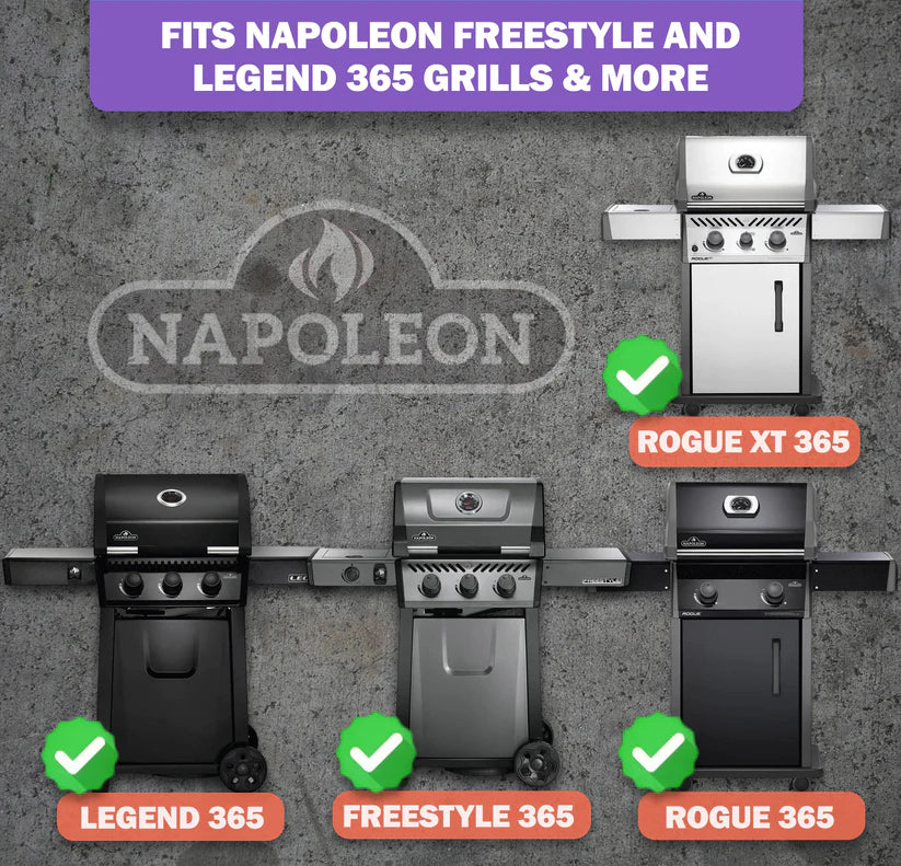 Grill Grates for Napoleon Freestyle 365 (F365DSBPGT, F365DPGT), Legend 365 & Rogue 365 – SS 304 Stainless Steel, 2-Pack