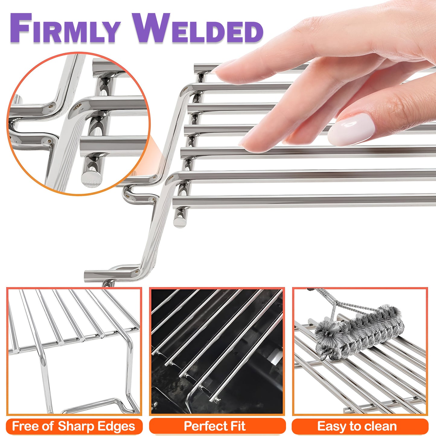 7640 Warming Rack for Weber Spirit 200 & Spirit II 200 Grills (E-210, E-220, S-210, S-220) with Front Controls, Stainless Steel