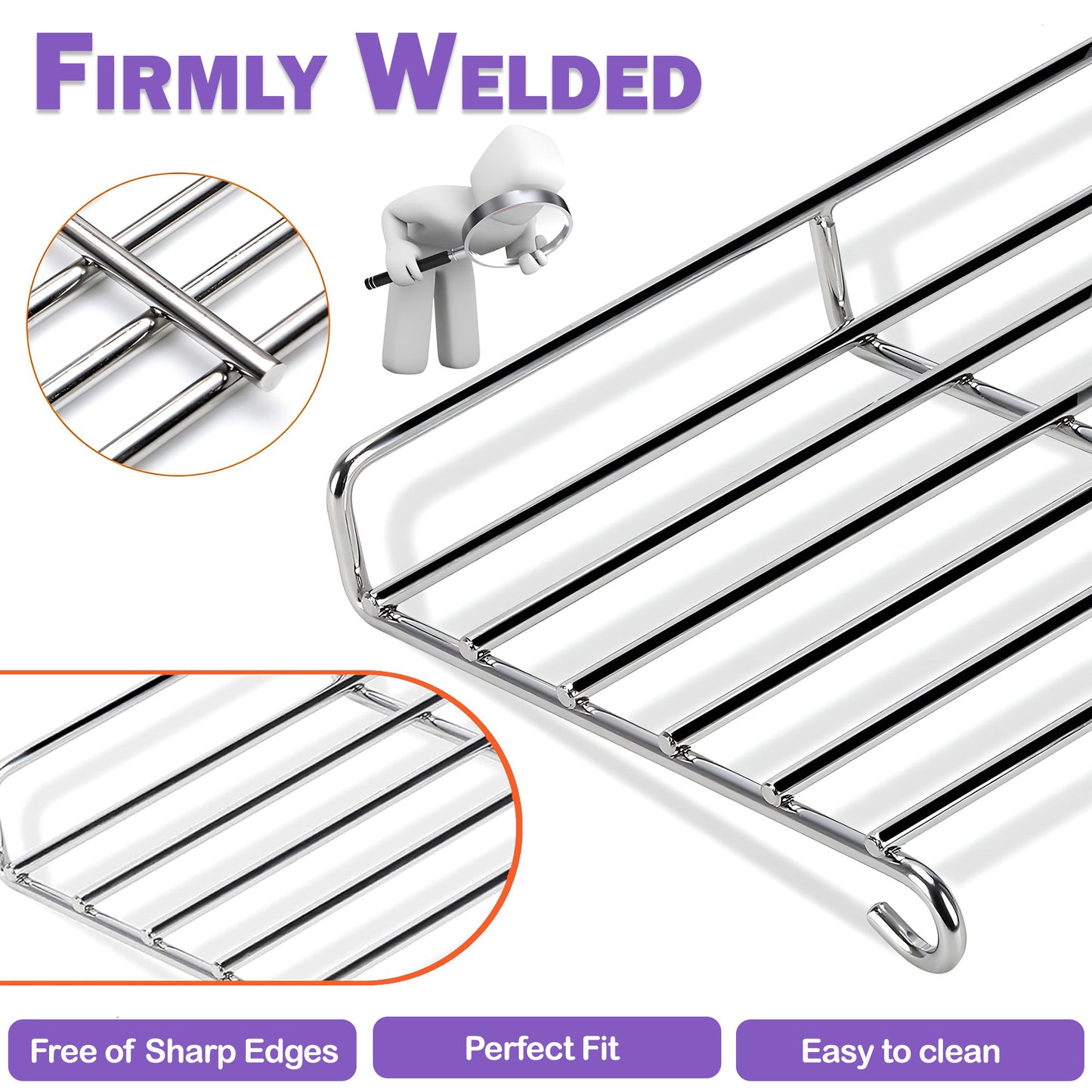 66045 Warming Rack for Weber Genesis II E/S-410, E/S-415, E/S-440 Grills (2017 - 2021), Stainless Steel