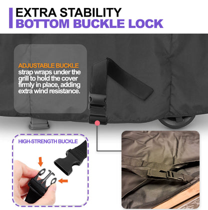 BBQ Grill Cover for Napoleon Rogue 425, Freestyle 425 & Legend 425 Series – Premium Heavy-Duty Waterproof 600D Oxford – 140 × 64 × 123 cm