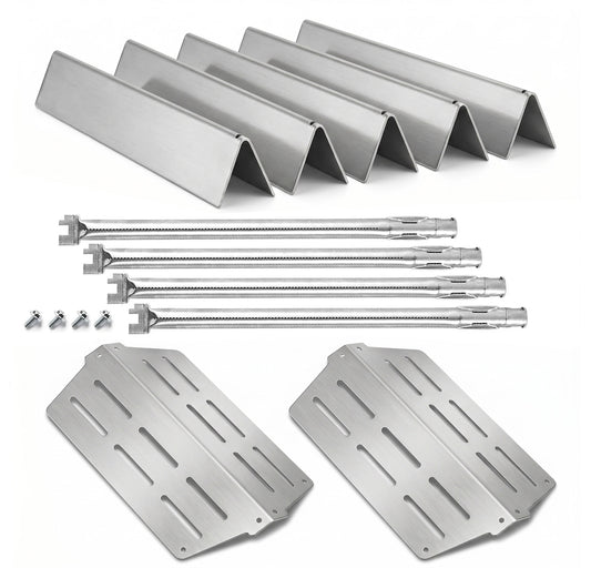 Flavorizer Bars, Burners & Heat Deflectors Set for Weber Genesis 330 Grills (2011–2016) - Fits Genesis S-330, ESP-330, Stainless Steel