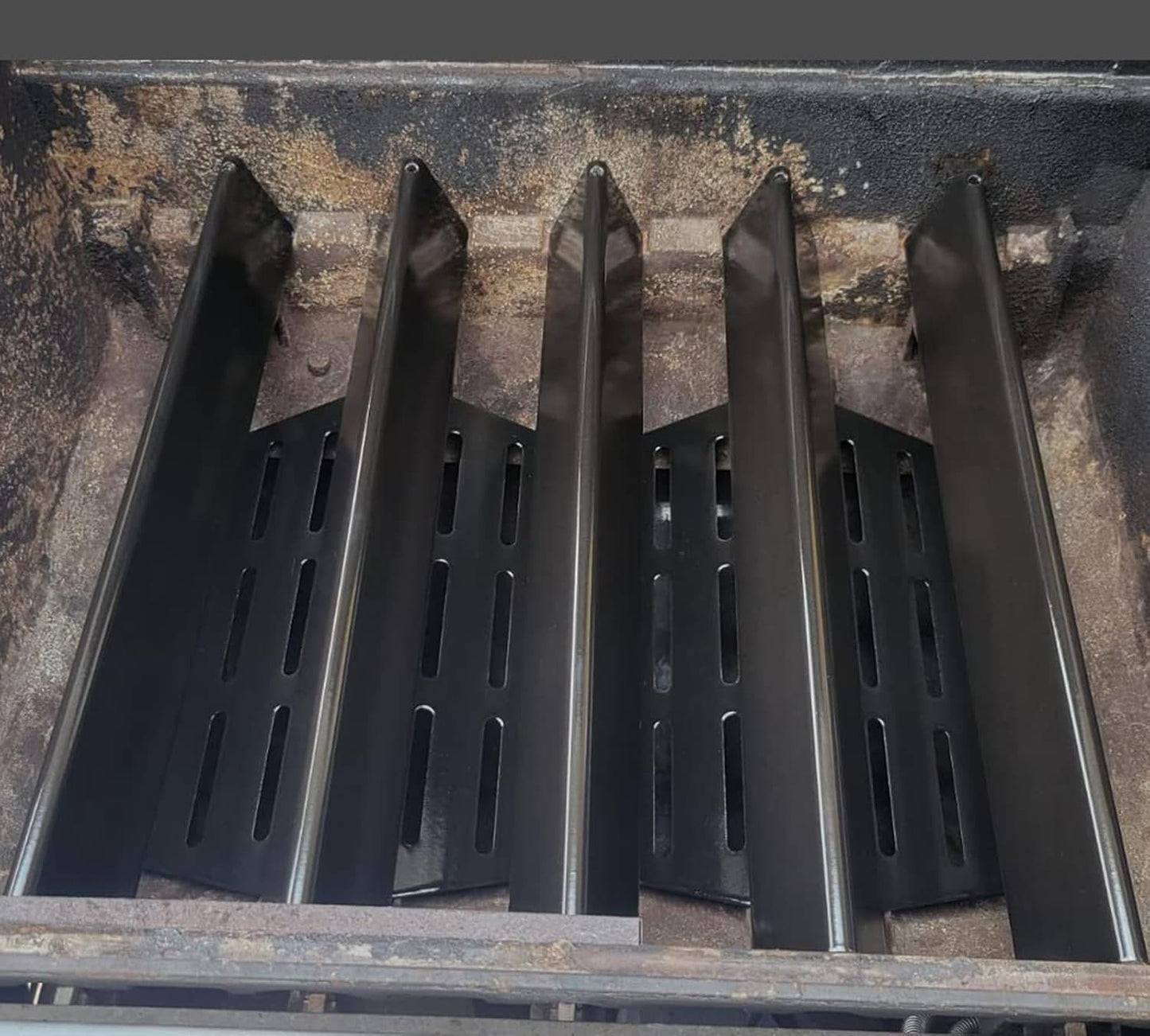 Weber Genesis Grill Ersatzteile – 7621 Flavorizer Bars (Brennerschutzbleche) & 7622 Hitzereflektor Set für E-310, E-320, E-330, S-330 (300 Serie, Frontbedienung), Emailiertes Sta