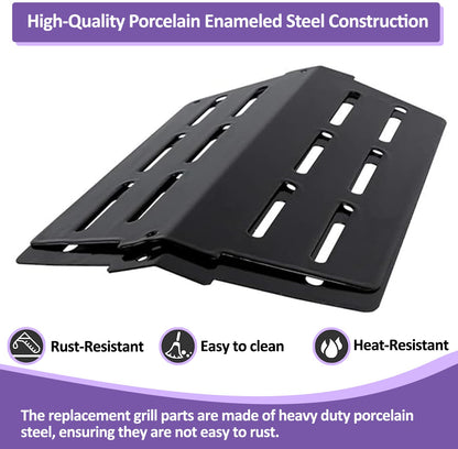 Weber Genesis Grill Parts – 7620 Flavorizer Bars & 7622 Heat Deflector Set for E-310, E-320, E-330, S-330 (300 series, Front Burner Controls)